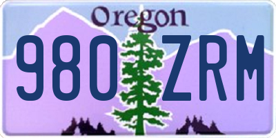 OR license plate 980ZRM