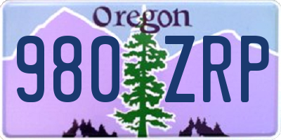 OR license plate 980ZRP