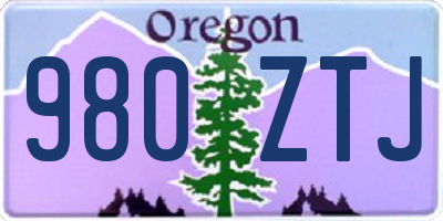 OR license plate 980ZTJ