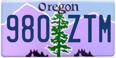 OR license plate 980ZTM