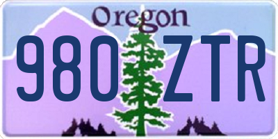 OR license plate 980ZTR