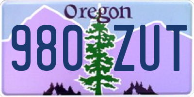 OR license plate 980ZUT