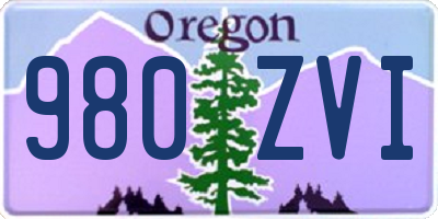 OR license plate 980ZVI