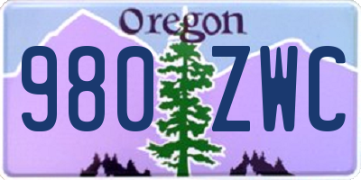 OR license plate 980ZWC
