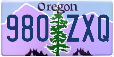 OR license plate 980ZXQ