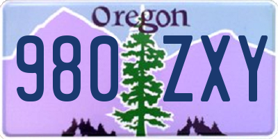 OR license plate 980ZXY