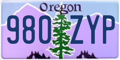 OR license plate 980ZYP