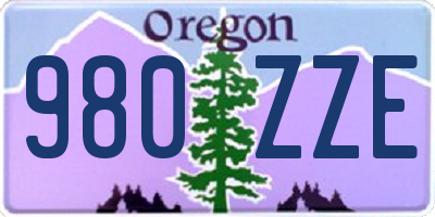 OR license plate 980ZZE