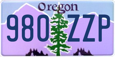 OR license plate 980ZZP