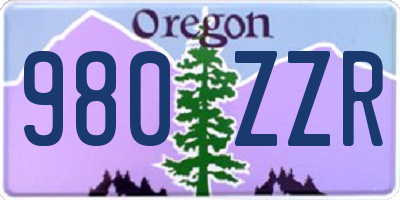 OR license plate 980ZZR