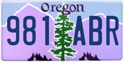 OR license plate 981ABR