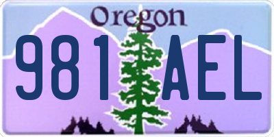 OR license plate 981AEL