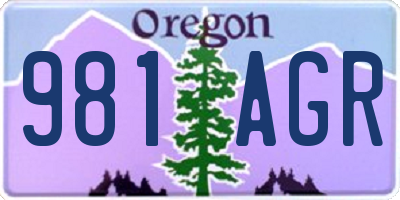 OR license plate 981AGR