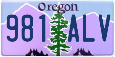 OR license plate 981ALV