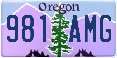 OR license plate 981AMG