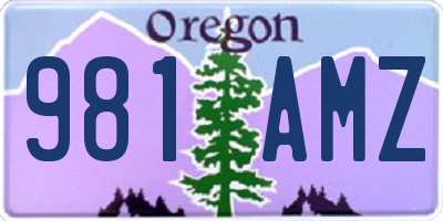 OR license plate 981AMZ