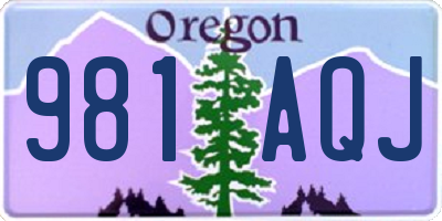 OR license plate 981AQJ