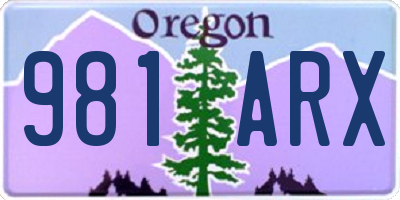 OR license plate 981ARX