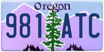 OR license plate 981ATC