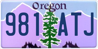 OR license plate 981ATJ