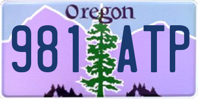 OR license plate 981ATP