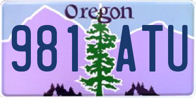 OR license plate 981ATU