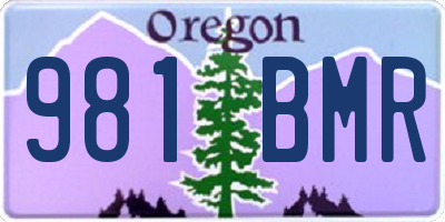 OR license plate 981BMR