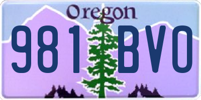 OR license plate 981BVO