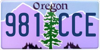 OR license plate 981CCE