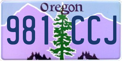 OR license plate 981CCJ