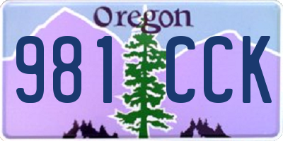 OR license plate 981CCK