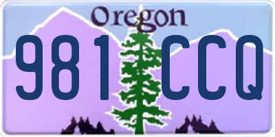 OR license plate 981CCQ