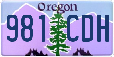 OR license plate 981CDH