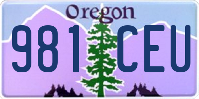OR license plate 981CEU