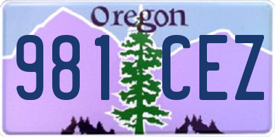 OR license plate 981CEZ