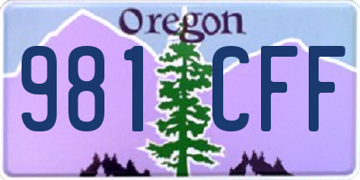 OR license plate 981CFF
