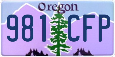 OR license plate 981CFP