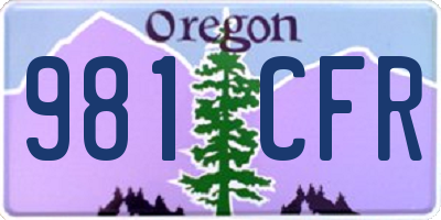 OR license plate 981CFR