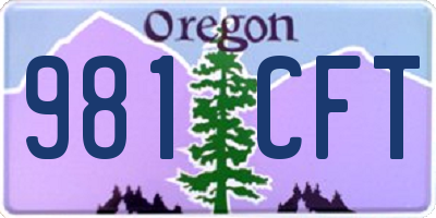 OR license plate 981CFT