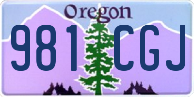 OR license plate 981CGJ