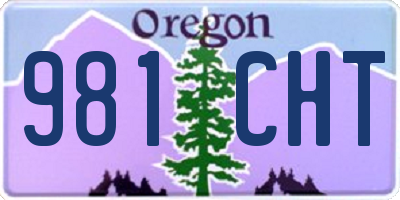 OR license plate 981CHT