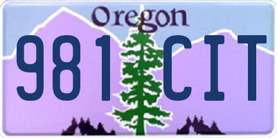 OR license plate 981CIT