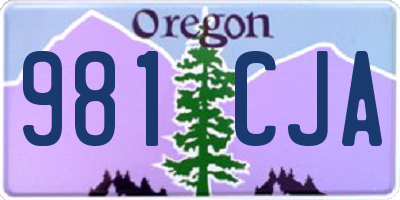 OR license plate 981CJA