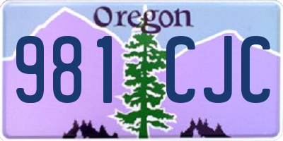 OR license plate 981CJC