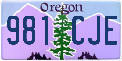 OR license plate 981CJE