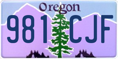 OR license plate 981CJF