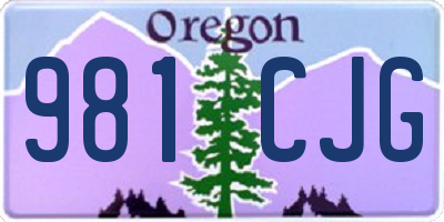 OR license plate 981CJG