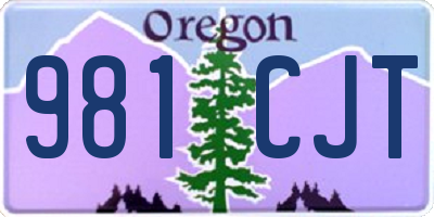 OR license plate 981CJT