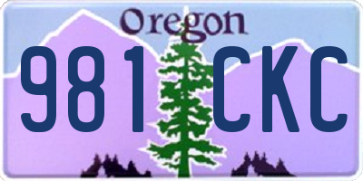 OR license plate 981CKC