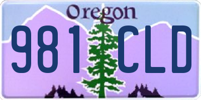OR license plate 981CLD